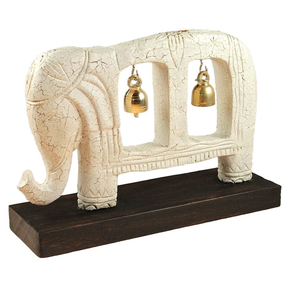 Elephant Carving on Stands & Teak Panel