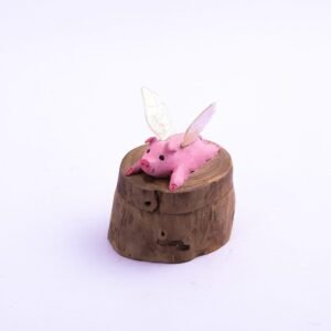 Wooden Box Lid Pig 016