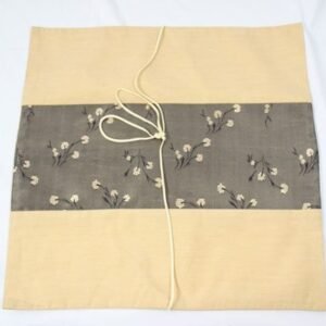 Thai cushion cover in peach color with flower pattern