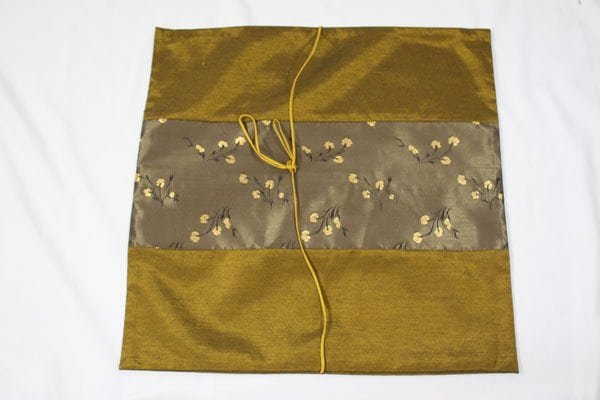 Thai handicrafts wholesale cushion covers (35) Thai cushion cover in brown color with flower pattern