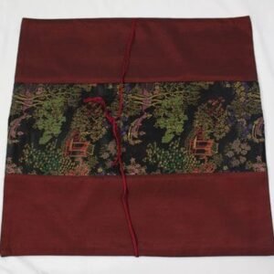 Thai cushion cover in maroon color with chinese pattern