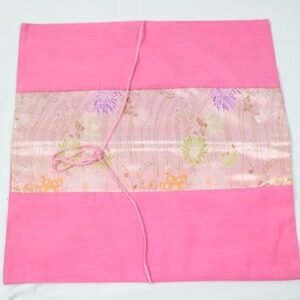 Thai pillow cover in pink color with floral pattern