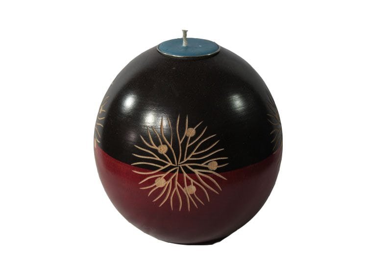 mango_wood_round_candle_holder_chiang_mai_handicrafts_wholesale_cm02103012 Mango Wood Round Candle Holder with floral pattern