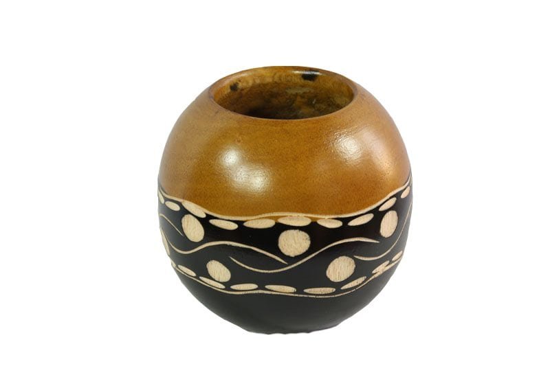 mango_wood_round_candle_holder_thailand_handicrafts_wholesale_cm00504012 Mango Wood Round Candle Holder with spots pattern