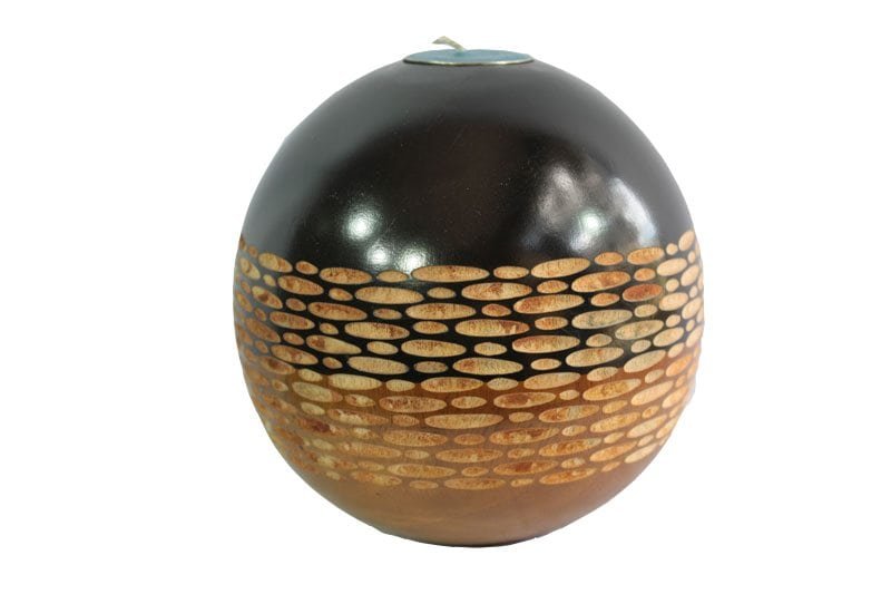 mango_wood_round_candle_holder_thailand_handicrafts_wholesale_cm03403012 Mango Wood Round Candle Holder with spots design