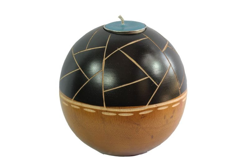 mango_wood_round_candle_holder_thailand_handicrafts_wholesale_cm03903012 Chiang Mai Handicrafts Wholesale Mango Wood Round Candle Holder with stripes design