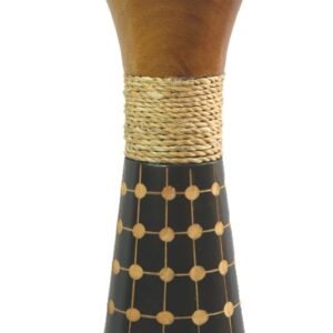 Mango Wood Medium Vase with spots design