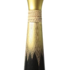 Mango Wood Large Vase with stripes design