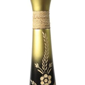 Mango Wood Large Vase with floral design