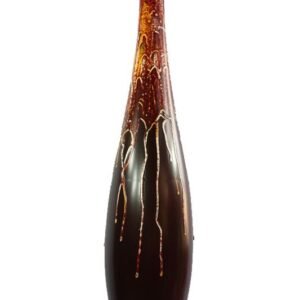 Large Mango Wood Vase with marbled design