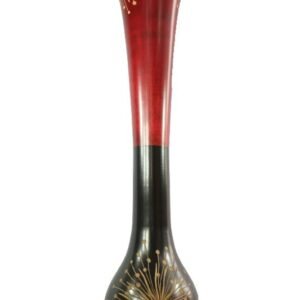 Mango Wood Vase with stripes design