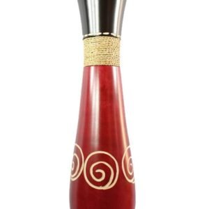 Mango Wood Vase with maze design