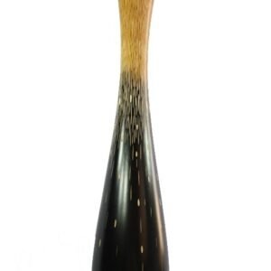 Mango Wood Vase with stripes design