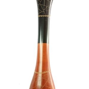 Mango Wood Vase with stripes design