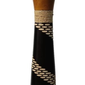 Large Mango Wood Vase with spots design