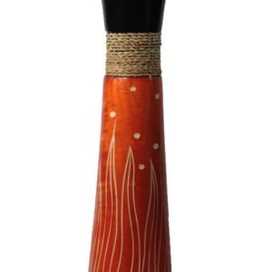 Large Mango Wood Vase with spots design