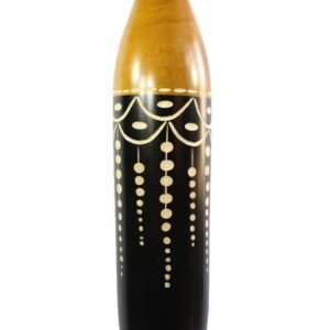 Large Mango Wood Vase with spots design