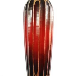Large Mango Wood Vase with spots design