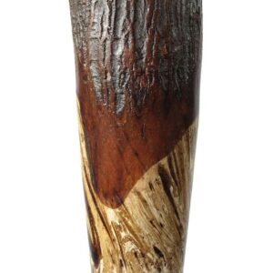 Thailand handicrafts Wholesale Large Mango Wood Vase with stripes design