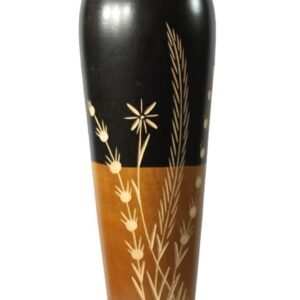 Thailand handicrafts Wholesale Large Mango Wood Vase with flower design