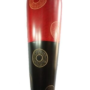 Thailand handicrafts Wholesale Large Mango Wood Vase with donuts design