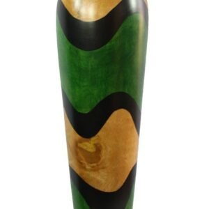 Thailand handicrafts Wholesale Large Mango Wood Vase with stripes pattern