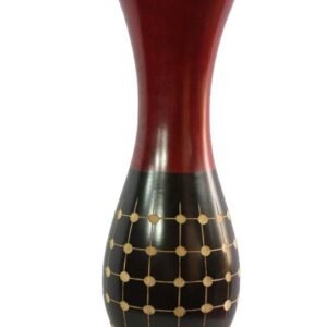 Mango Wood Vase with spots design