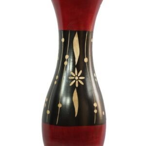 Mango Wood Vase with flower design