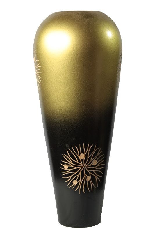 mango_wood_vase_chiangmai_wholesale_handicrafts_cm01453012 Chiang Mai handicrafts Wholesale Large Mango Wood Vase with flower pattern