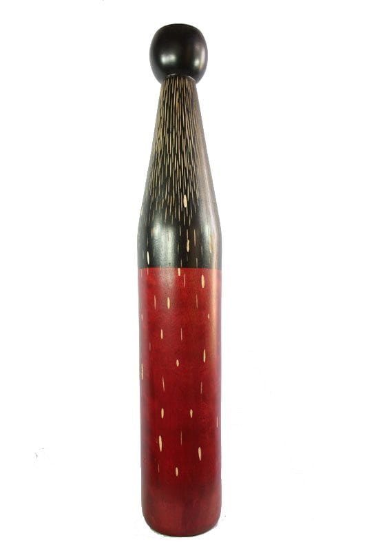 mango_wood_vase_chiangmai_wholesale_handicrafts_cm01656012 Large Mango Wood Vase with stripes design