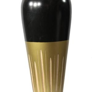 Large Mango Wood Vase with stripes design