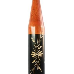 Large Mango Wood Vase with flower design