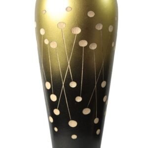 Large Mango Wood Vase with spots design