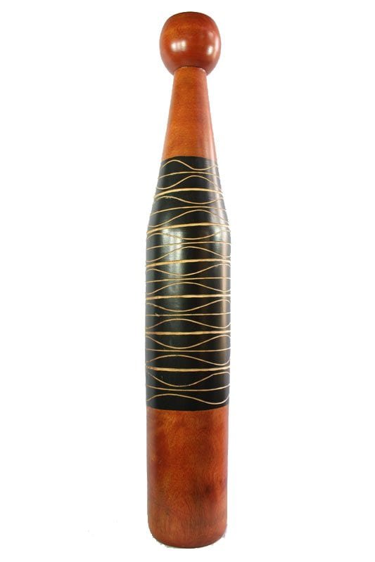 mango_wood_vase_chiangmai_wholesale_handicrafts_cm01956012 Large Mango Wood Vase with stripes design