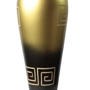 Large Mango Wood Vase with maze design