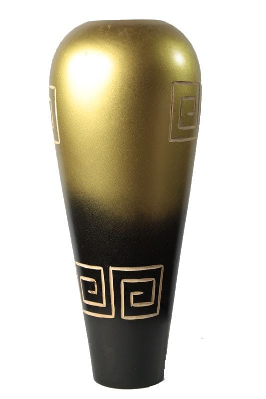 mango_wood_vase_chiangmai_wholesale_handicrafts_cm02153012 Large Mango Wood Vase with maze design