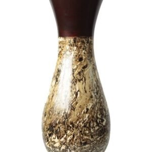 Mango Wood Vase with marbled design