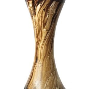 Thailand handicrafts Wholesale Large Mango Wood Vase with stripes design