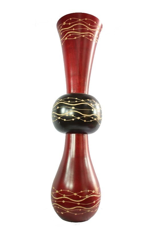 Mango Wood Vase with spots design