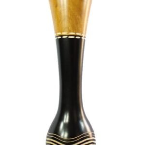 Mango Wood Vase with stripes design