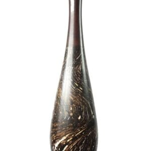 Large Mango Wood Vase with marbled design