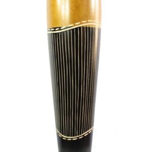 Thailand handicrafts Wholesale Large Mango Wood Vase with stripes design