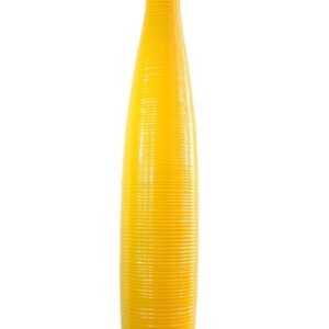 Large Mango Wood Vase in yellow color