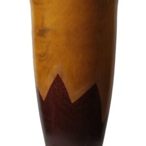 Thailand handicrafts Wholesale Large Mango Wood Vase with stripes design