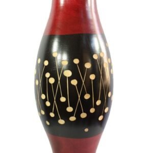 Thailand handicrafts Wholesale Large Mango Wood Vase with spots design