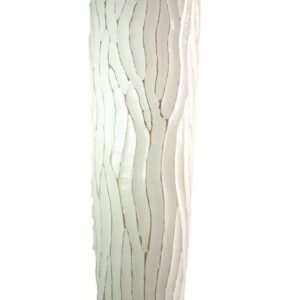 Large Mango Wood Vase in white color