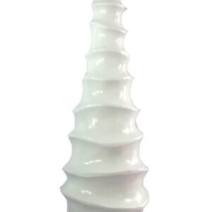 Large Mango Wood Vase in white color