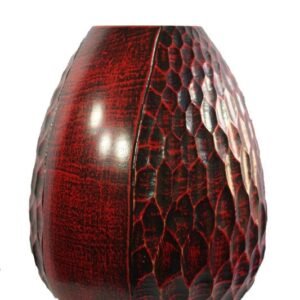 Thailand handicrafts Wholesale Large Mango Wood Vase in red color