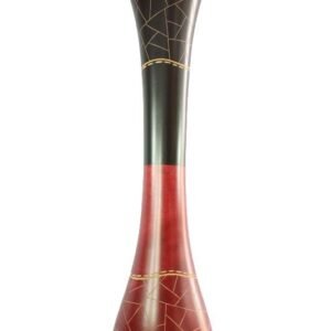 Mango Wood Vase with stripes design