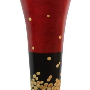 Large Mango Wood Vase with spots design
